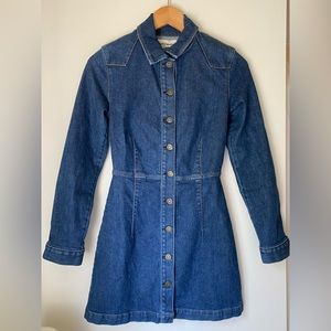 Reformation Denim Western Dress